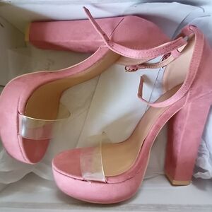 Sz 8 Pink Heel Sandal